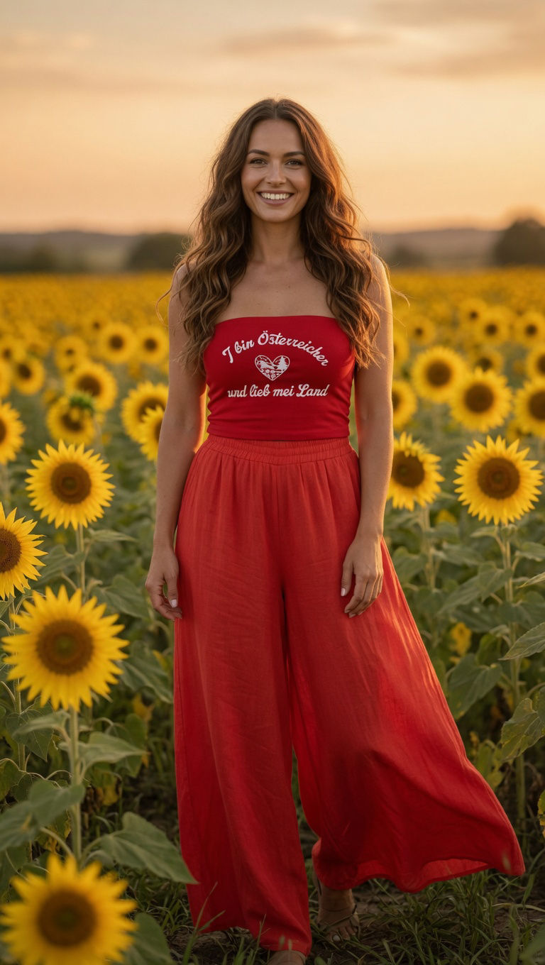 LISA Bandeau-Croptop Damen „I BIN ÖSTERREICHER“