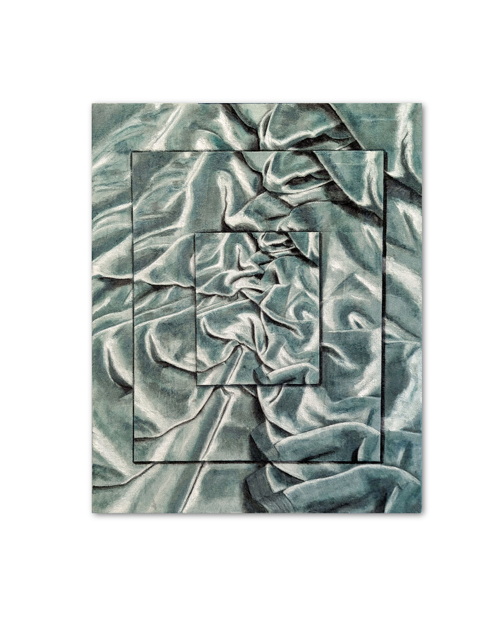 Aly Lloyd Painting Velvet on velvet (green II)