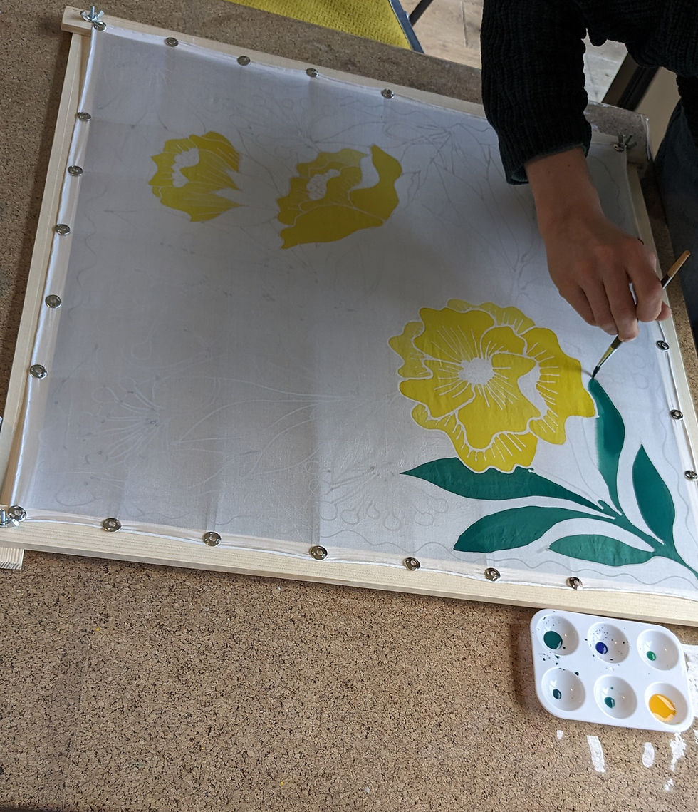 Miniature : atelier de peinture sur soie Lille Majaurel