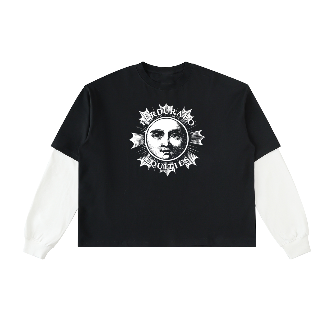 Layered Contrast Longsleeve Tee (100% Cotton)