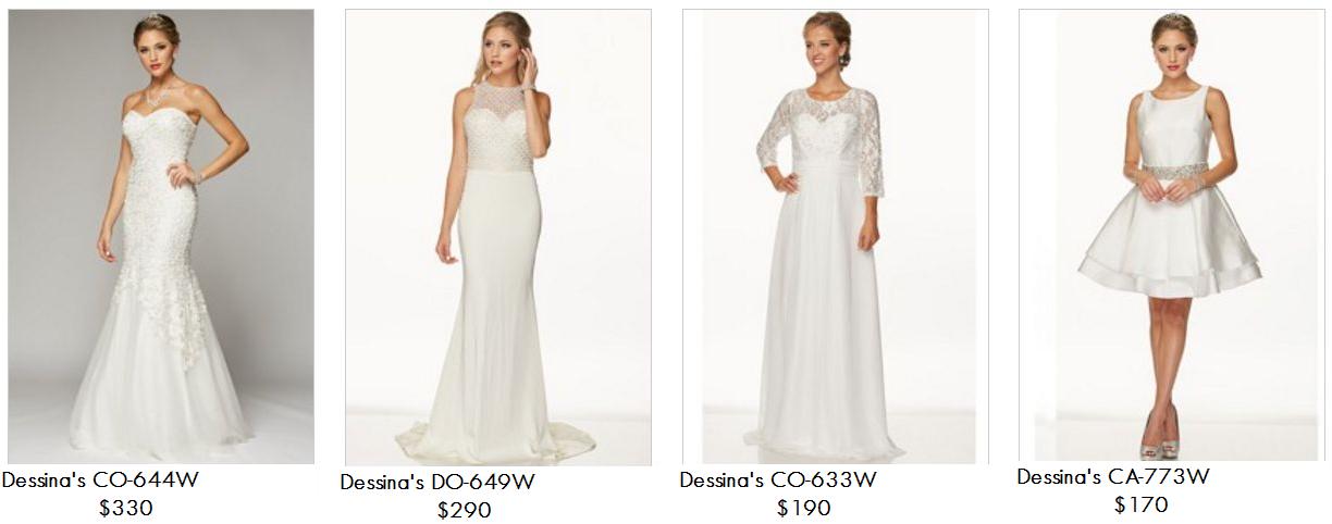 Dessina's Wedding Gowns up to 2X, 3X