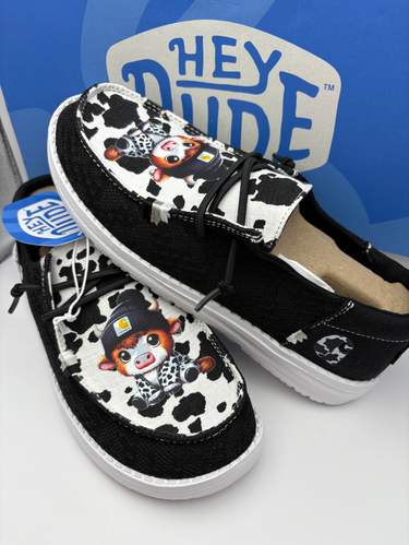 Custom Highland Cow Print Hey dudes | NepaCustomDesigning