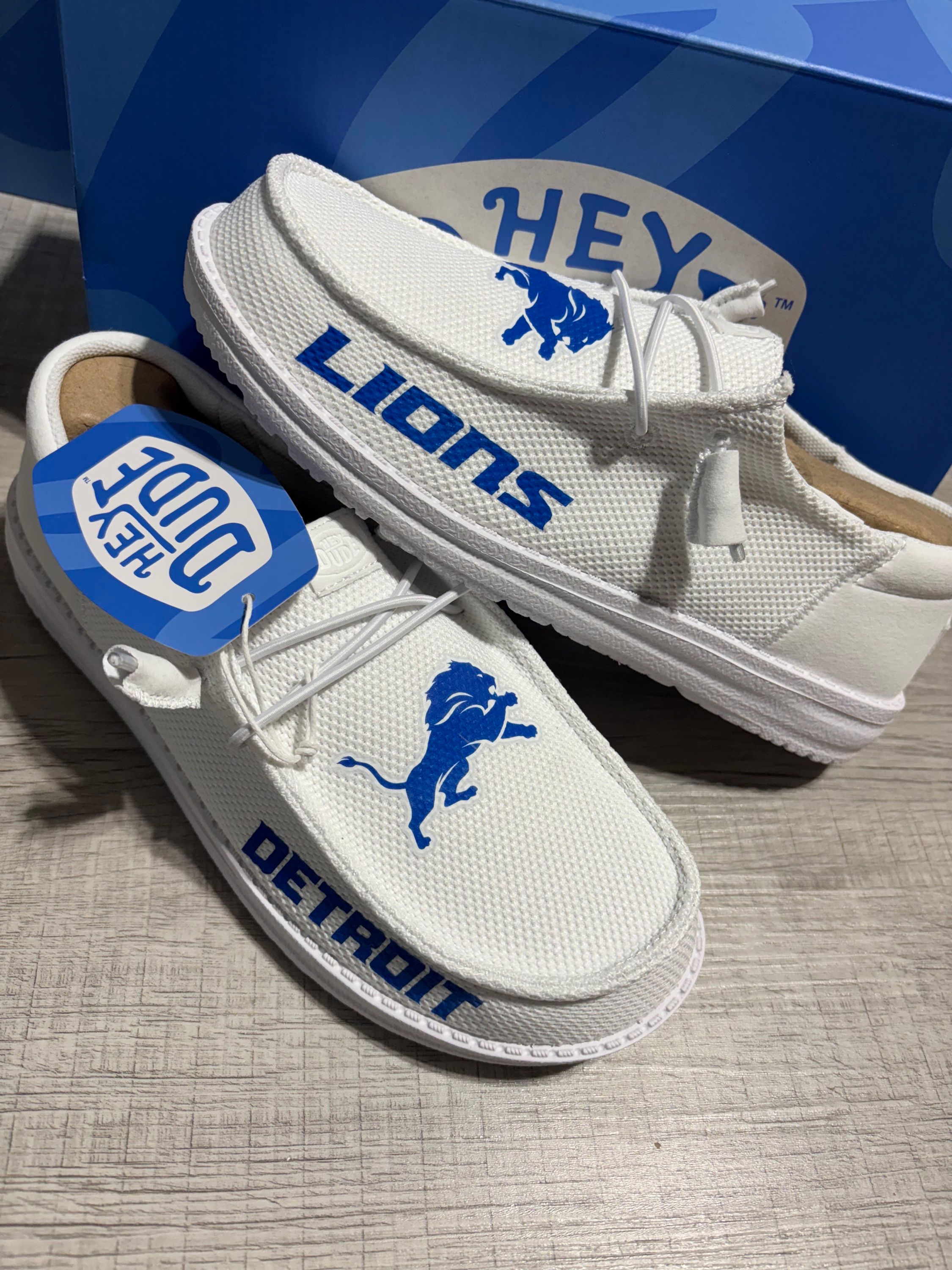 Custom Detroit Lions Hey Dudes