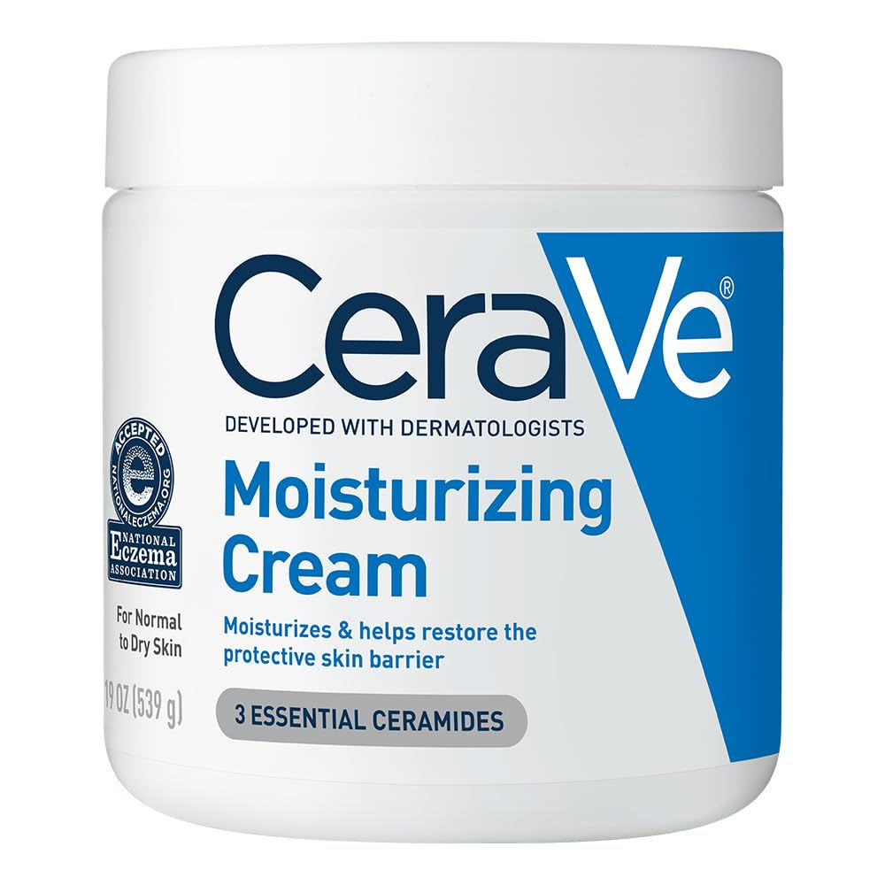 CeraVe Moisturizing Cream, Body and Face Moisturizer for Dry Skin, 19 Ounce
