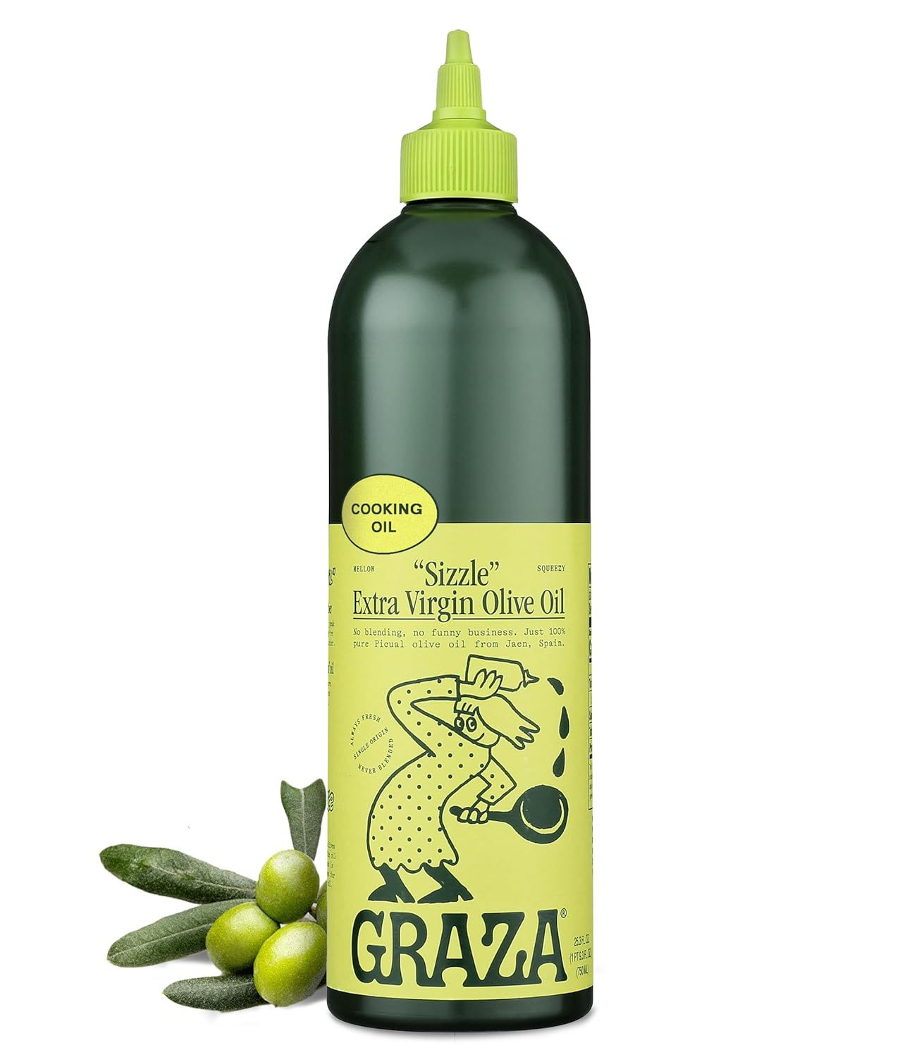 Graza Sizzle Extra Virgin Olive Oil, Cooking Oil - 25.3 Fl Oz (750ml)