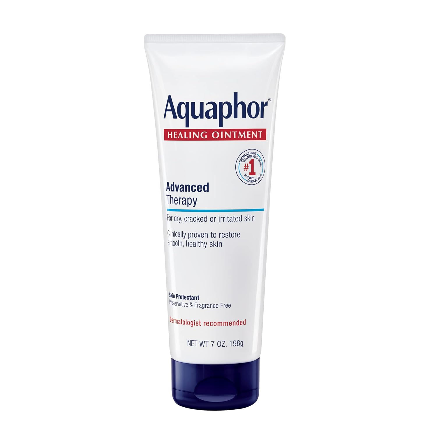 Aquaphor Advanced Therapy Healing Ointment, Skin Protectant, 7 OZ | Clinically P