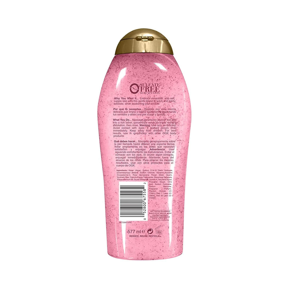 Miniature : OGX Sensitive + Rose Water & Pink Sea Salt Body Scrub, 19.5 fl oz | Gentle Exfol