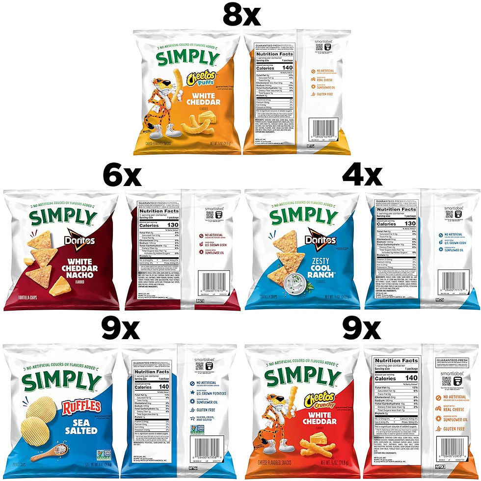 Miniature : Simply Snacks Variety Pack, 0.875 Oz Bag, 36 Count, Organic, Packaging May Vary