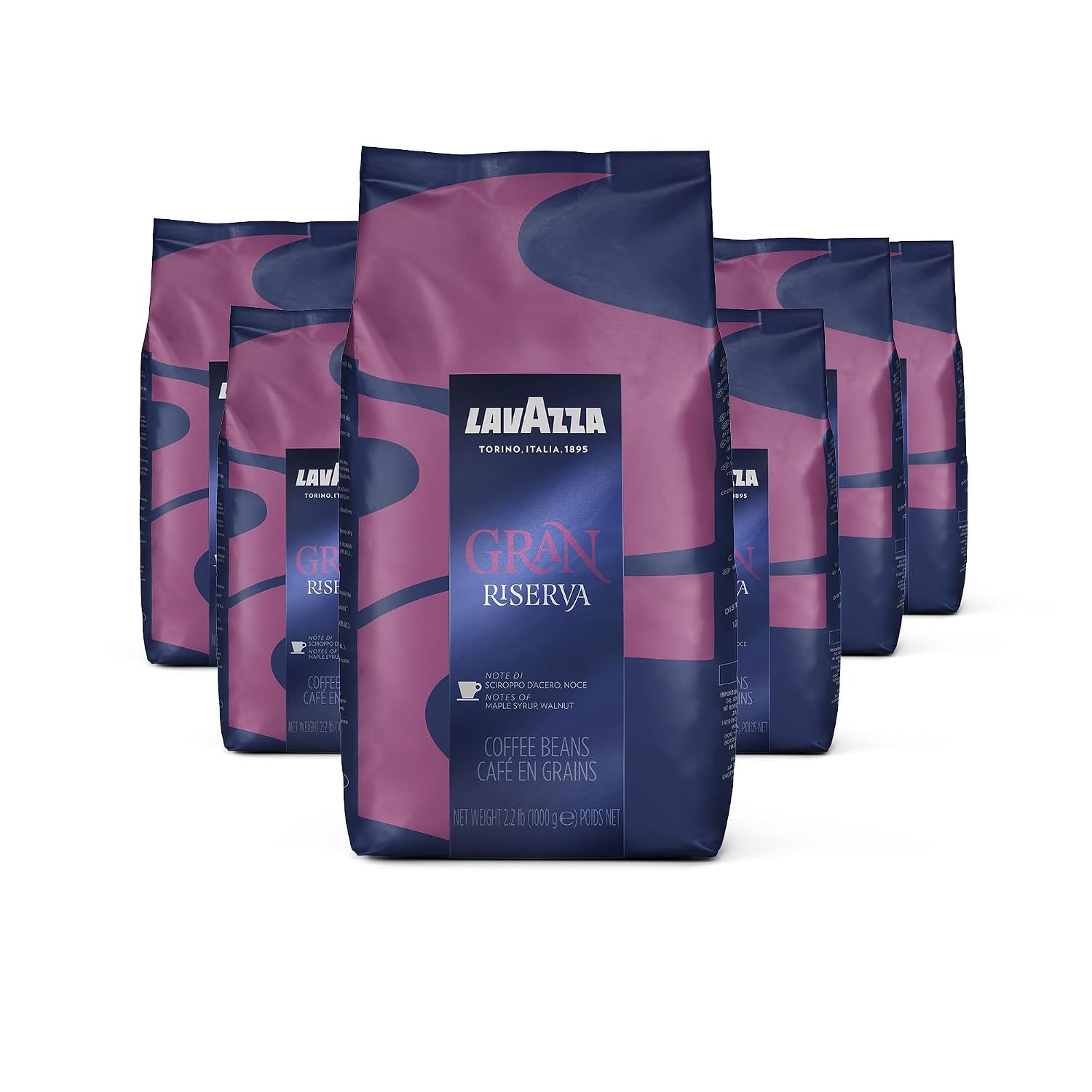 Lavazza Gran Riserva Whole Bean Coffee Blend, Dark Espresso Roast, 2.2LB Bag Aut