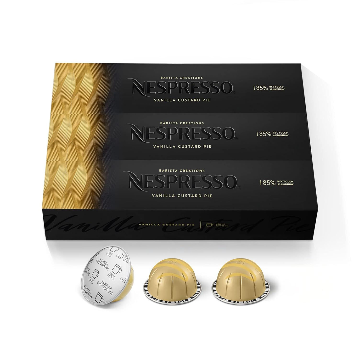 Nespresso Capsules VertuoLine, Vanilla Custard Pie, Brews 7.77 Ounce