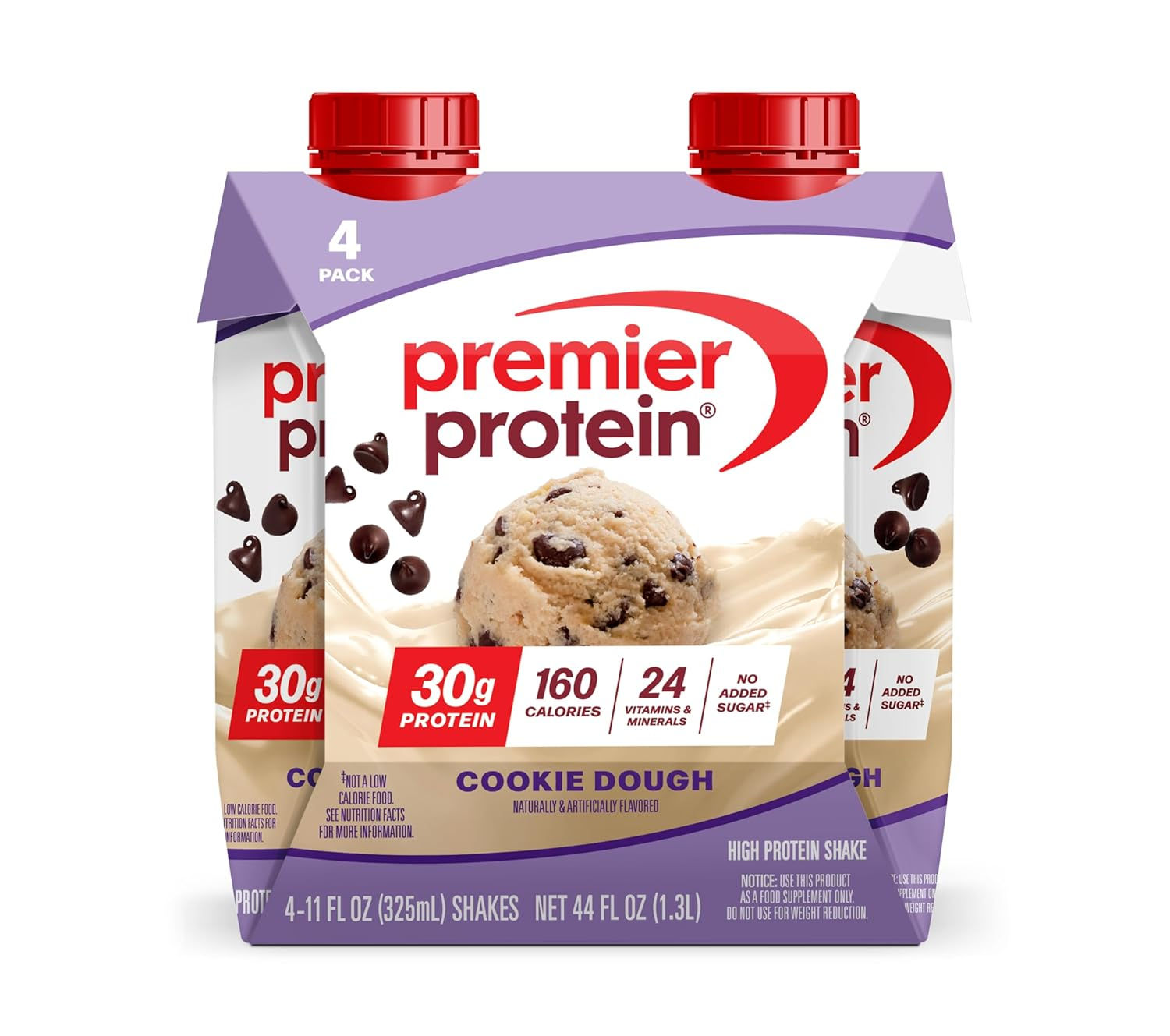 Premier Protein Shake, Cookie Dough, 30g High Protein, 4 Pack, 11 oz