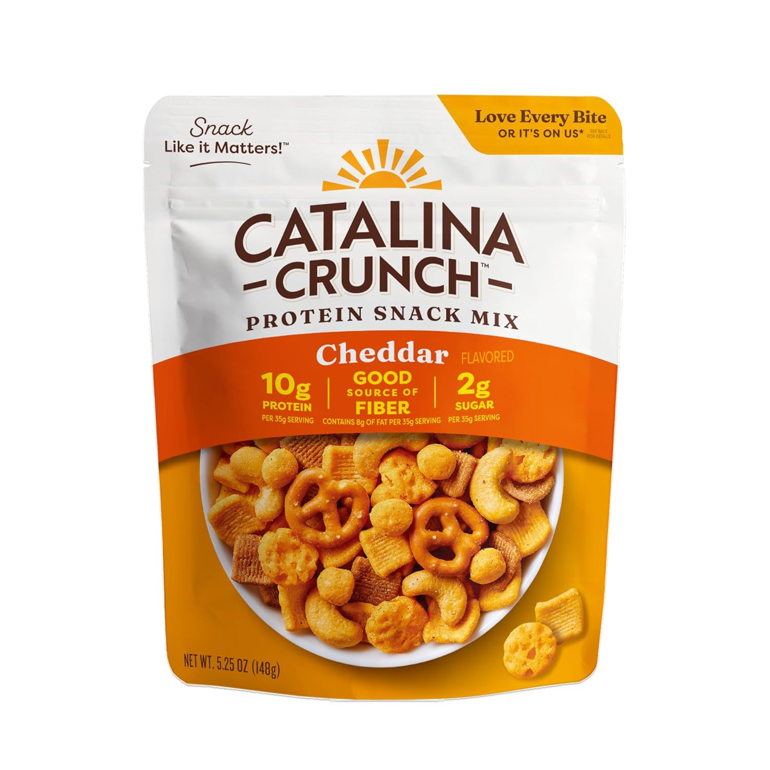 Catalina Crunch Protein Snack Mix, Cheddar, 5.25 oz Bag (Pack of 1) | with Chees