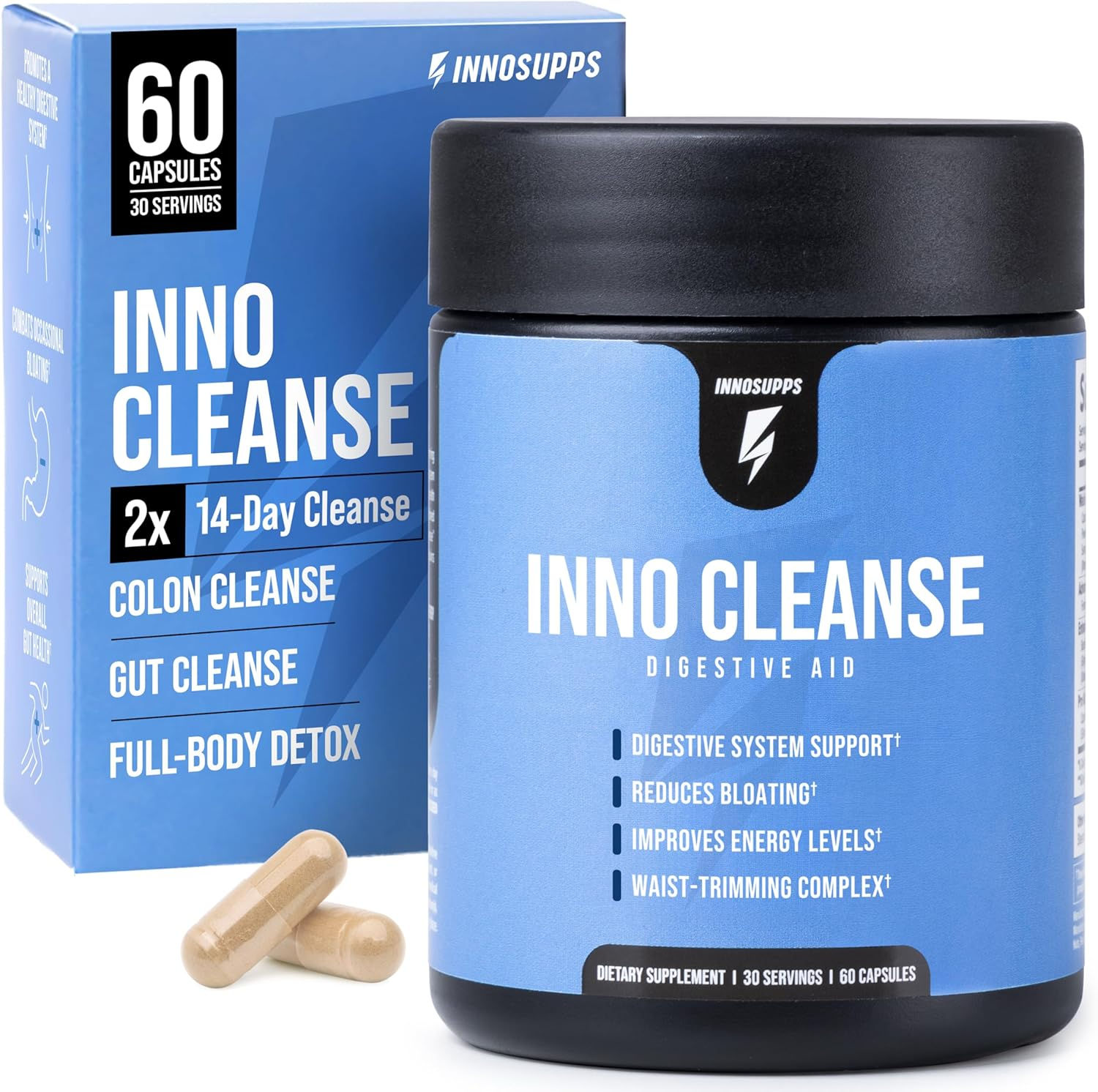 InnoSupps Inno Cleanse 2X 14 Day Colon Cleanse & Detox Flush, 4 Week Supply | Wa