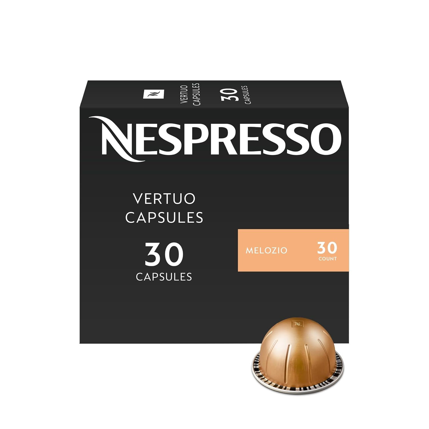 Nespresso Vertuo, Melozio, Medium Roast, 30-Count Coffee Pods | Capsules Pack of