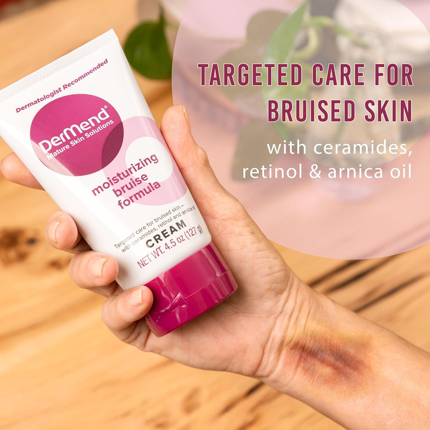 Dermend Arnica Bruise Cream with Vitamin K, 4.5 oz | For Thin & Mature Skin, Moi