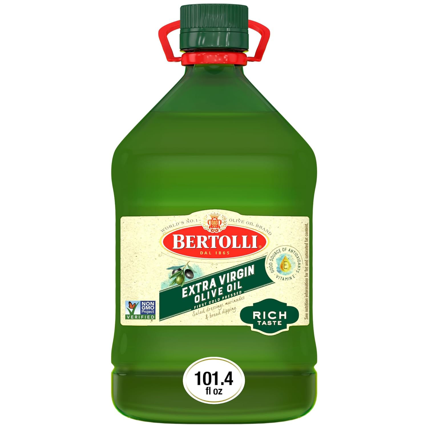 Bertolli Extra Virgin Olive Oil, Rich Taste, First Cold Pressed, 101.4 fl oz