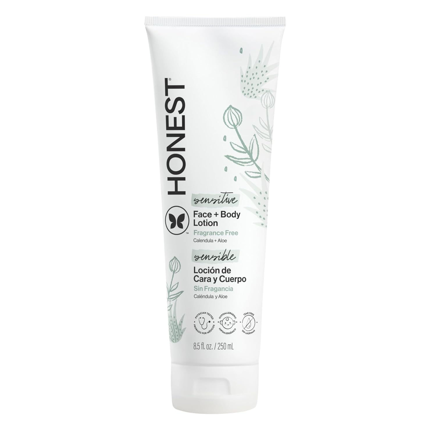 The Honest Company Face and Body Lotion, Fragrance-Free, 8.5 fl oz