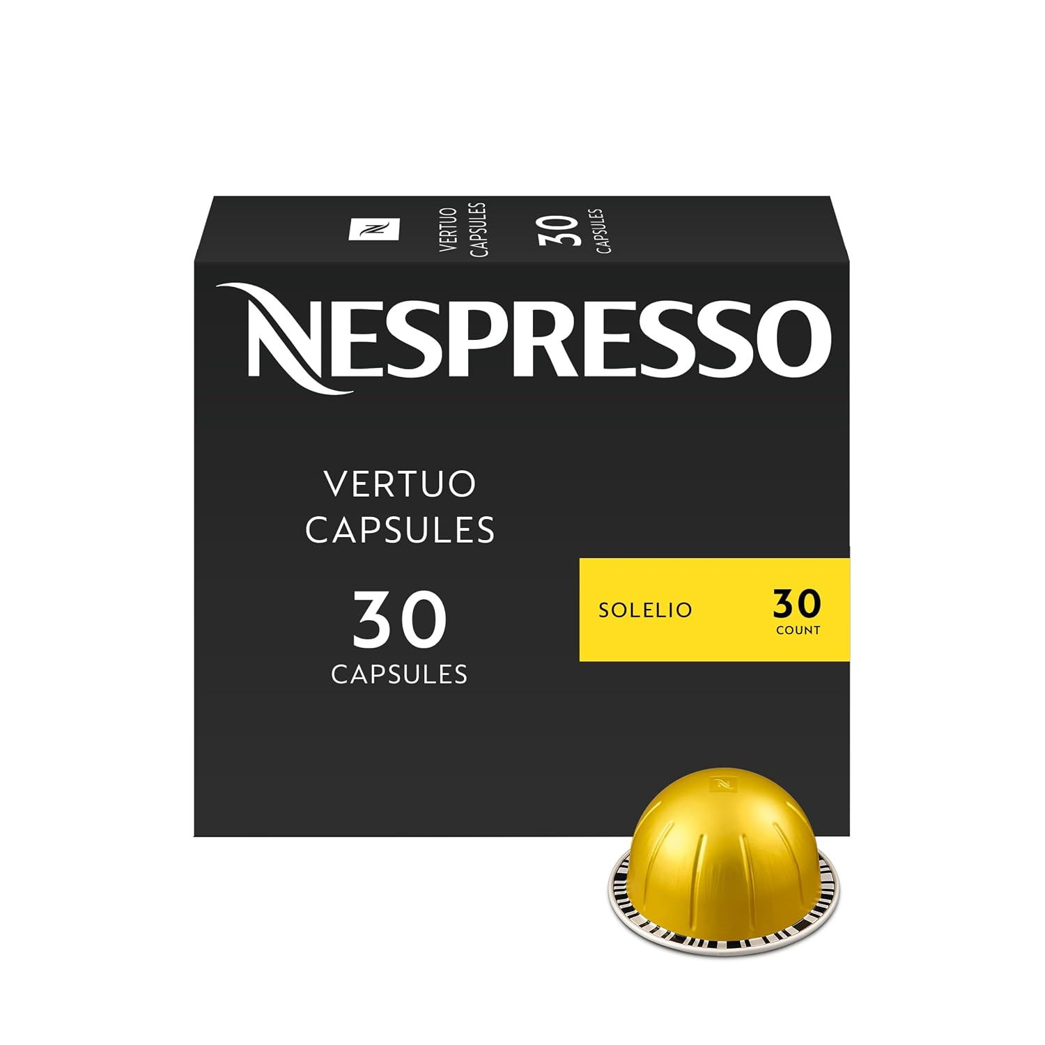 Nespresso Vertuo, Solelio, Mild Roast, 30-Count Coffee Pods | Capsules Pack of 1