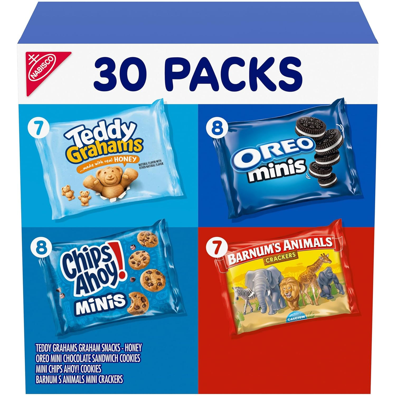 Nabisco Team Favorites Snacks Variety Pack, 4 Flavors, 30 Snack Packs | BARNUM'S