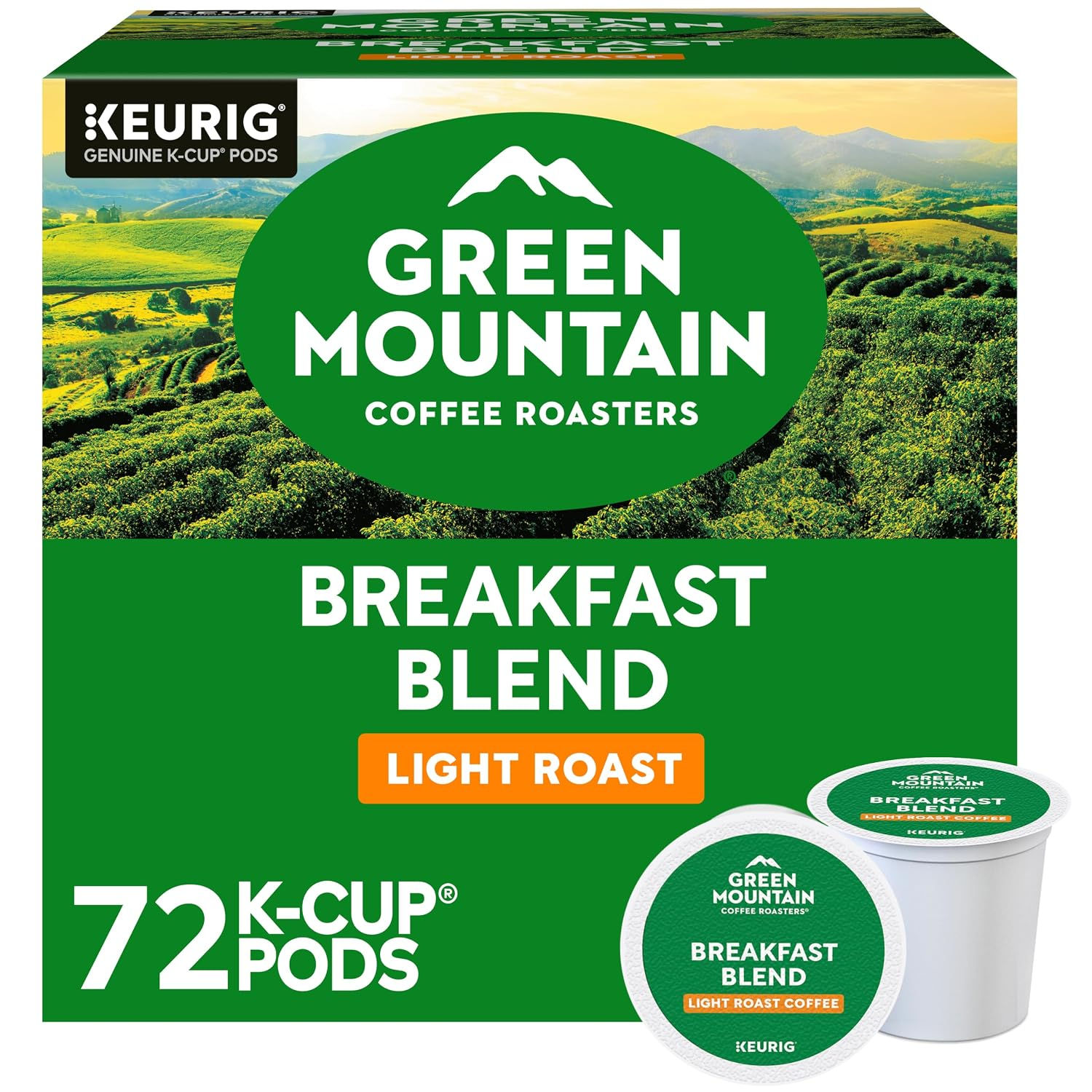 Green Mountain Coffee Roasters Breakfast Blend, Single-Serve Keurig K-Cup Pods,