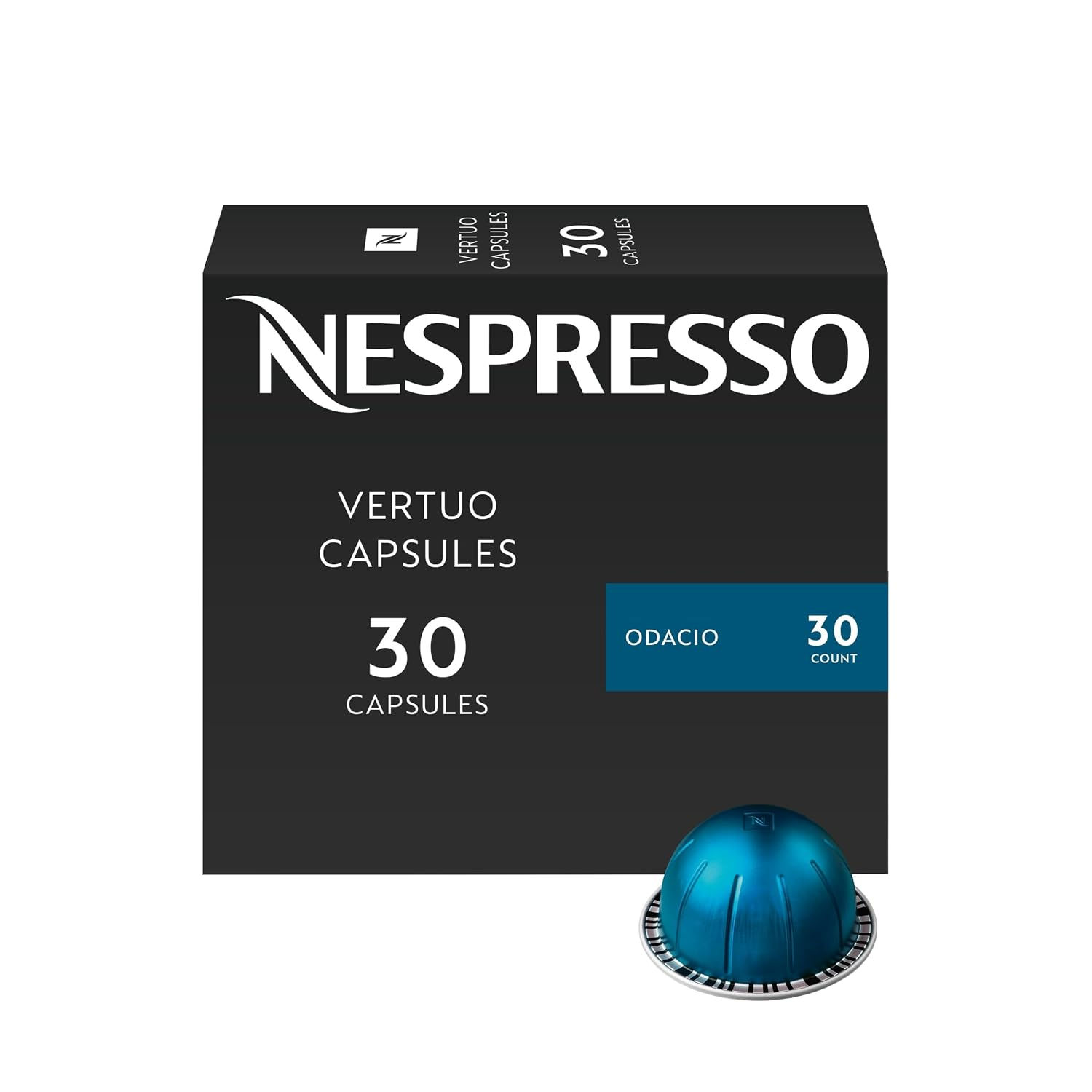 Nespresso Vertuo, Odacio, Dark Roast, 30-Count Coffee Pods | Capsules Pack of 1