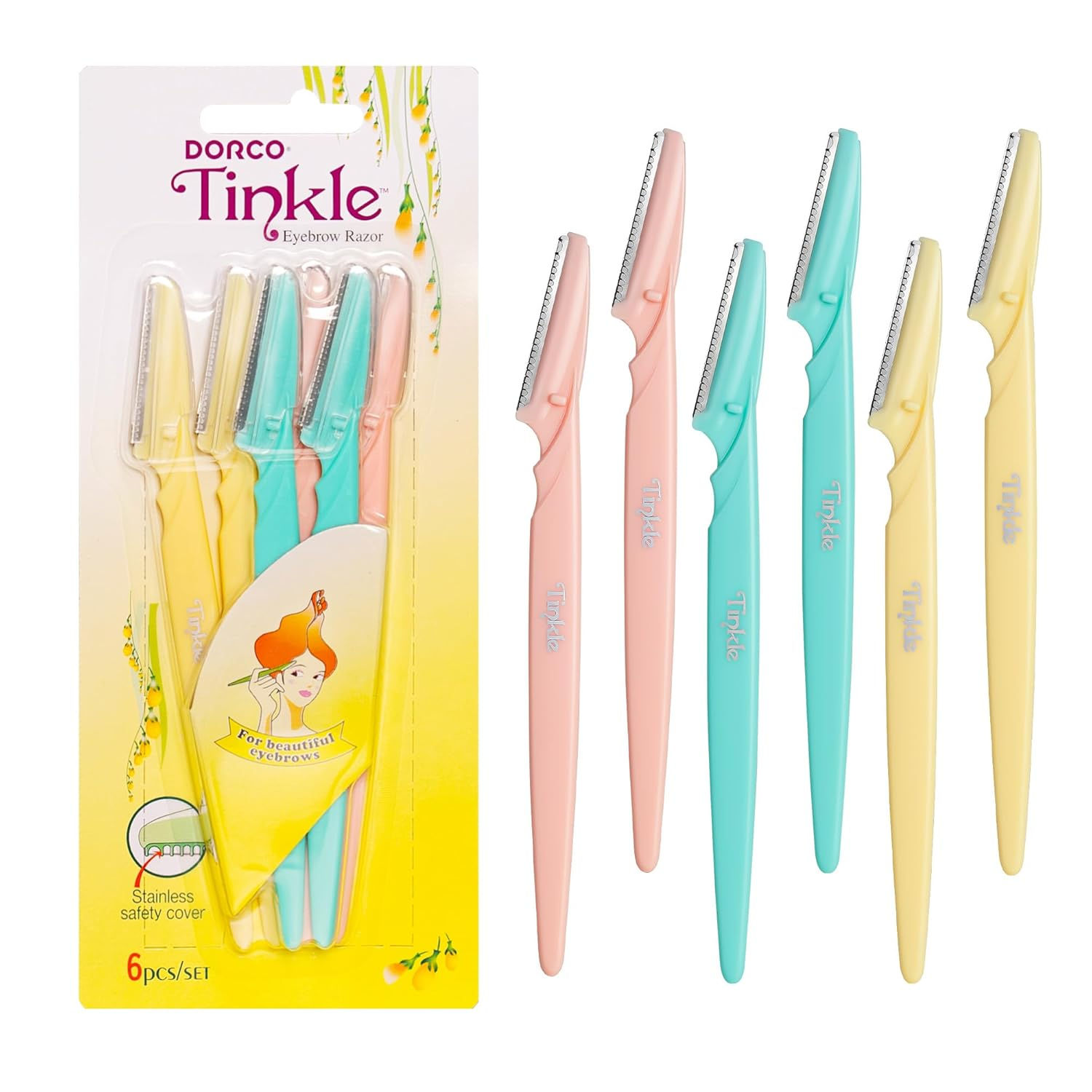 Tinkle Dermaplaning Tool 6ct, Dermaplane Razor for Women