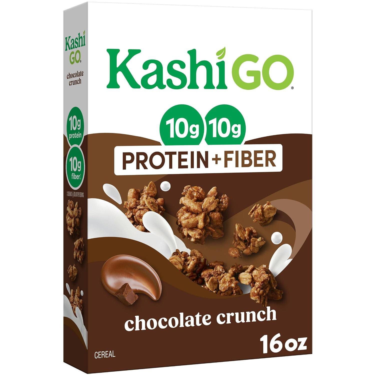 Kashi GO Chocolate Crunch Protein Cereal 16oz | 10g Protein, 10g Fiber