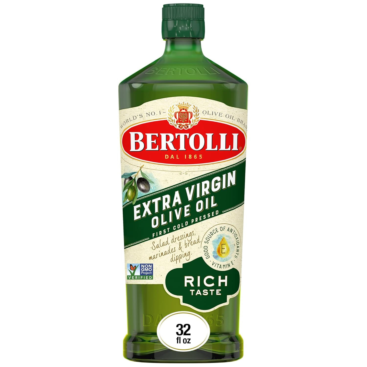 Bertolli Extra Virgin Olive Oil, Rich Taste, First Cold Pressed,32.0 fl oz