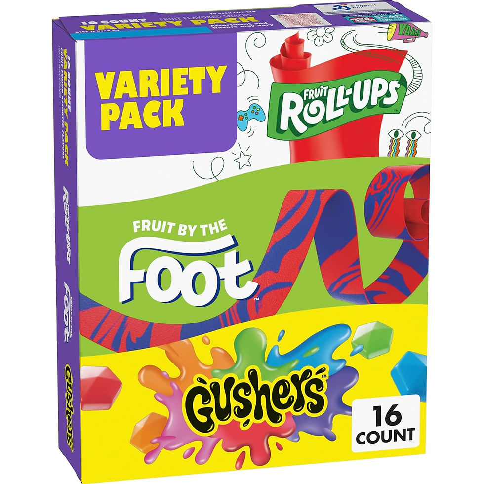 Miniature : Fruit Roll-Ups, Fruit by the Foot and Gushers Fruit , 16 Pouches, 10.2 oz