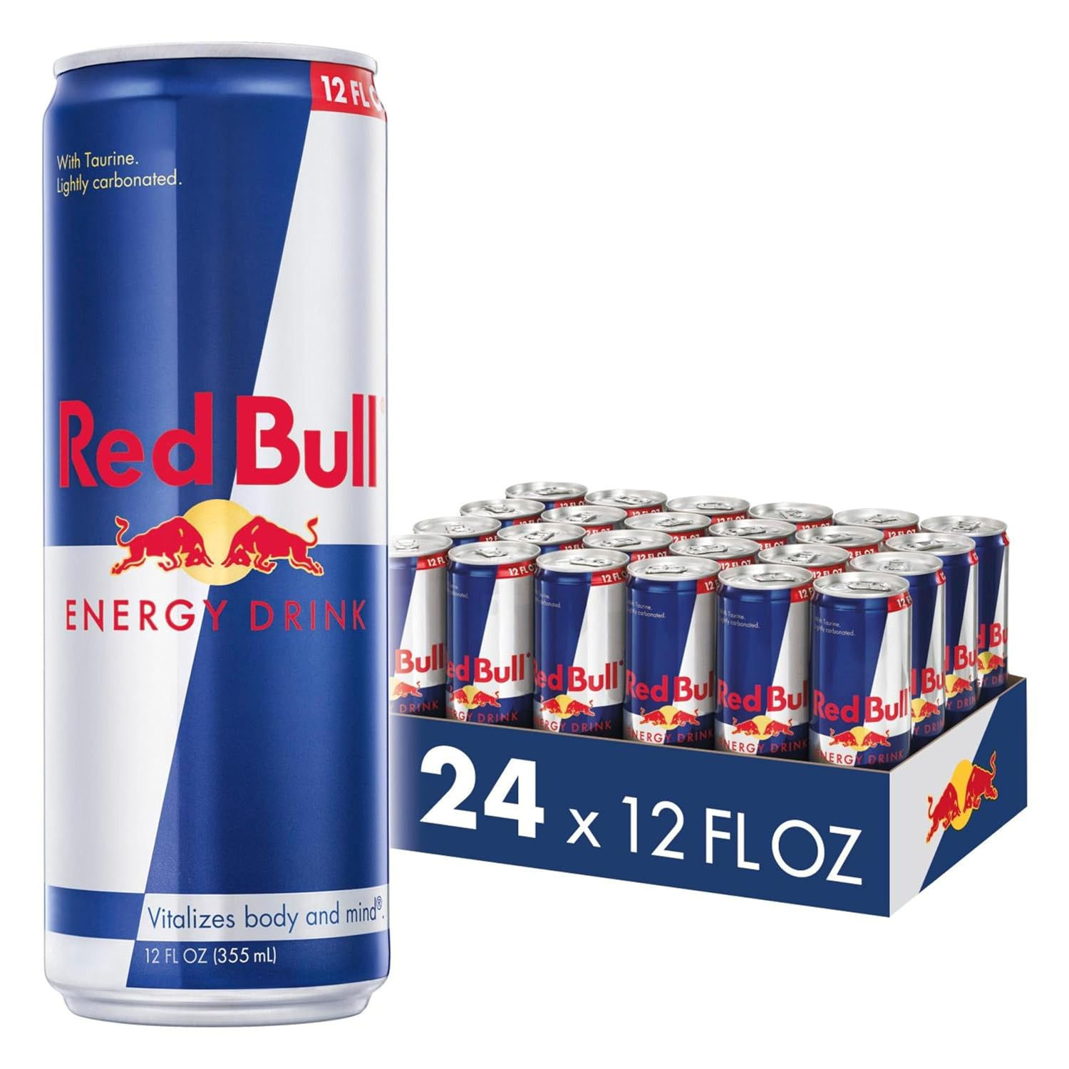 Red Bull Energy Drink with 114mg Caffeine plus Taurine & B Vitamins, 12 Fl Oz, P