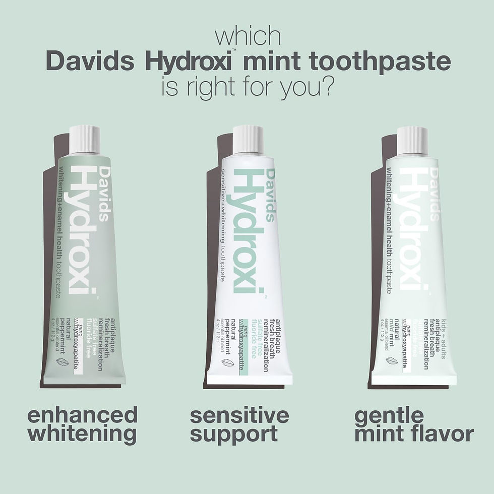 Miniature : Davids Nano Hydroxyapatite Toothpaste Sensitive + Whitening Peppermint 4oz | Flu