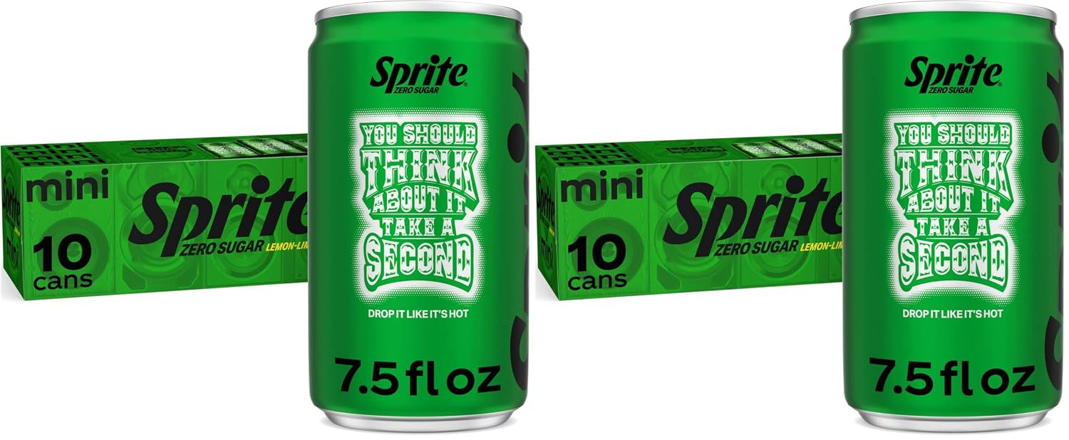 Sprite Lemon Lime Zero Sugar Soda | Diet | 7.5 fl oz | 20 Pack | Soft Drink