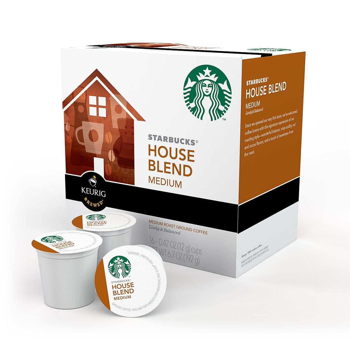Starbucks Coffee K-Cup Pods, House Blend, 10 CT K-Cups/Box (Pack of 3 Boxes)