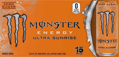 Miniature : Monster Energy Ultra Sunrise, Sugar Free Energy Drink, 16 Fl Oz | Pack of 15