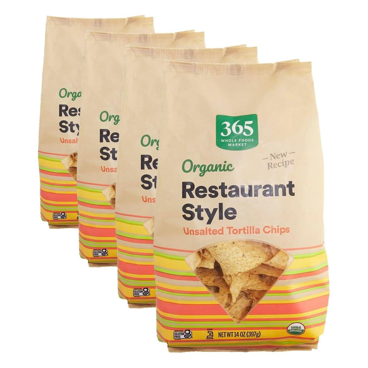 365 by Whole Foods Market, Organic Restaurant Style White Corn Tortilla Chips Un