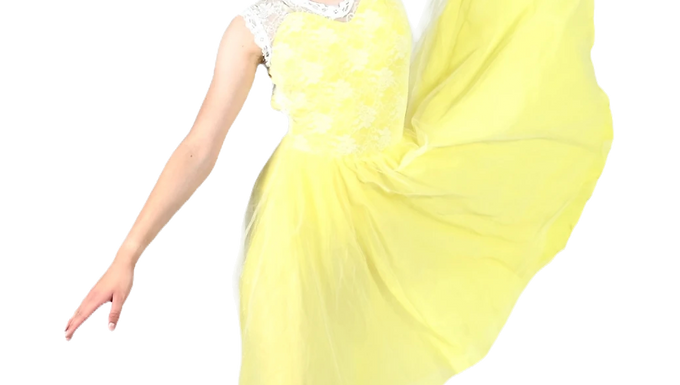 Stage Boutique (MA) Regal Yellow/White Lace Dress
