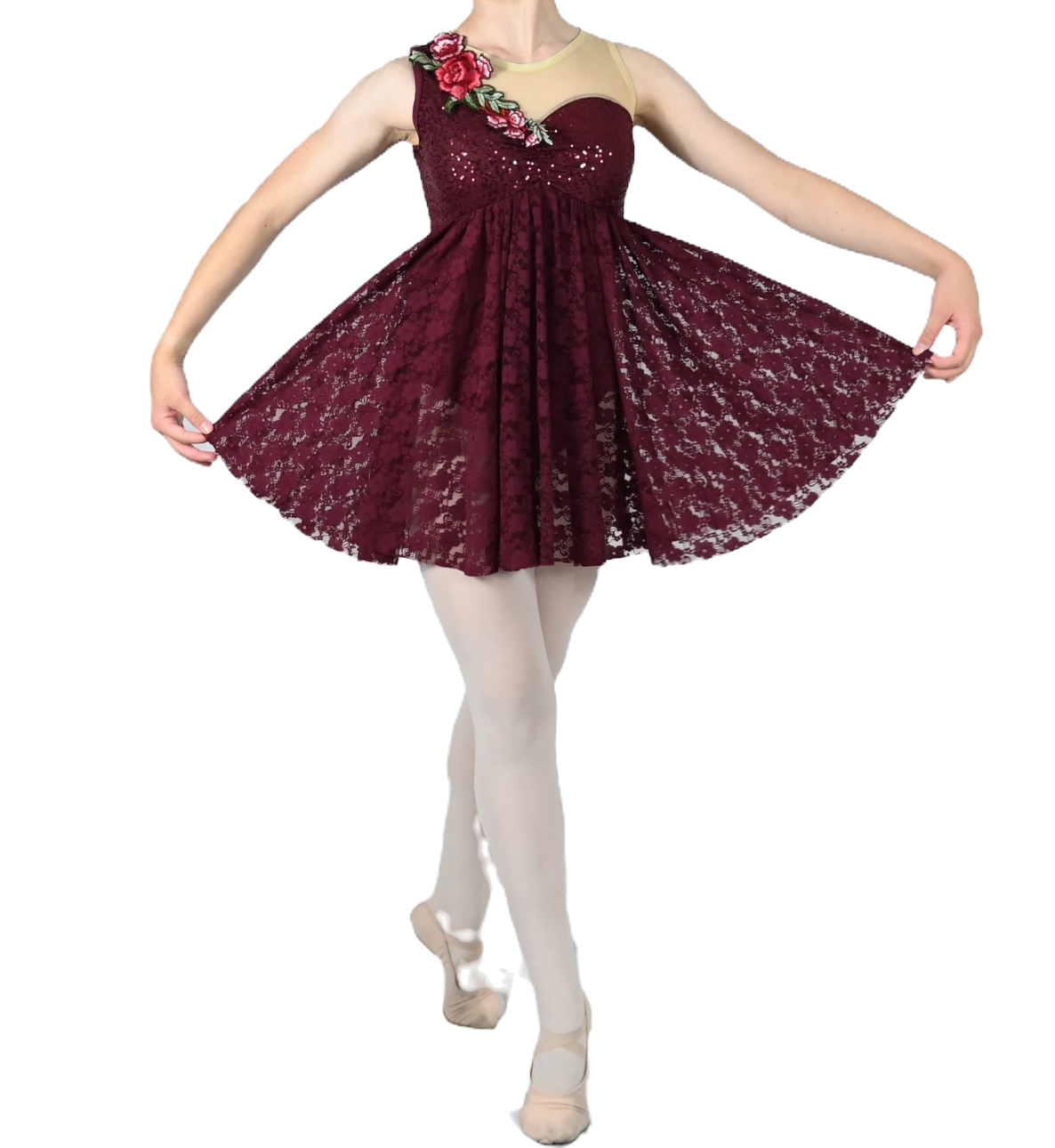 Weissman Maroon Lyrical Dress (MA)