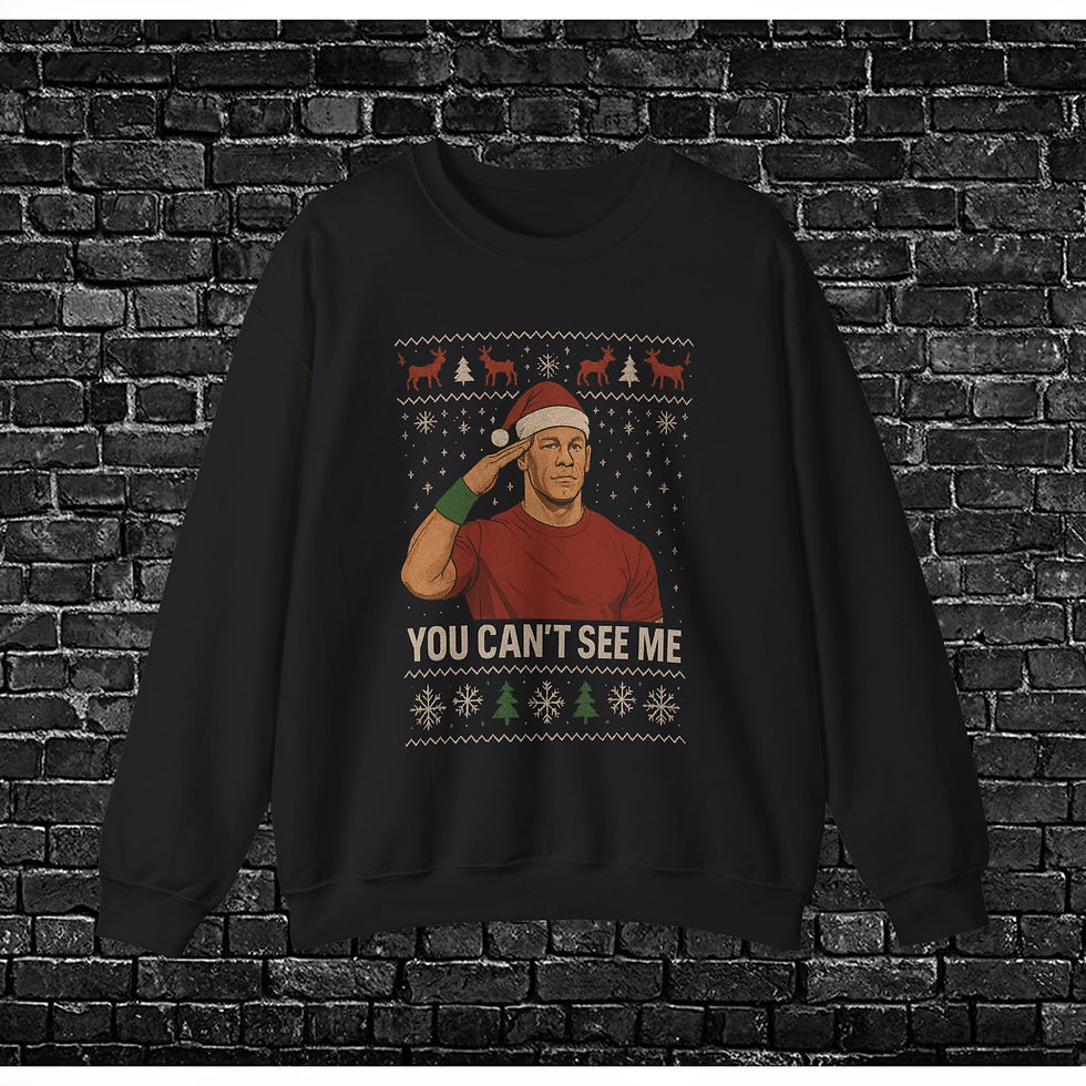 Thumbnail: You Can't See Me John Cena Holiday Sweatshirt | Christmas Salute Sweater