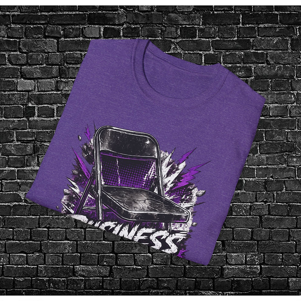Thumbnail: Business Pick Up T‑Shirt — Wrestling Chair Graphic Tee