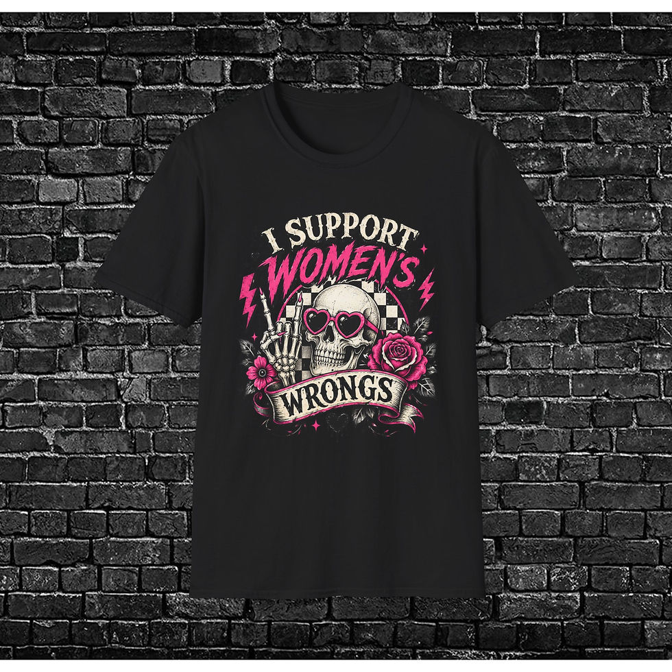 Thumbnail: “I Support Women's Wrongs” Skull & Rose Graphic