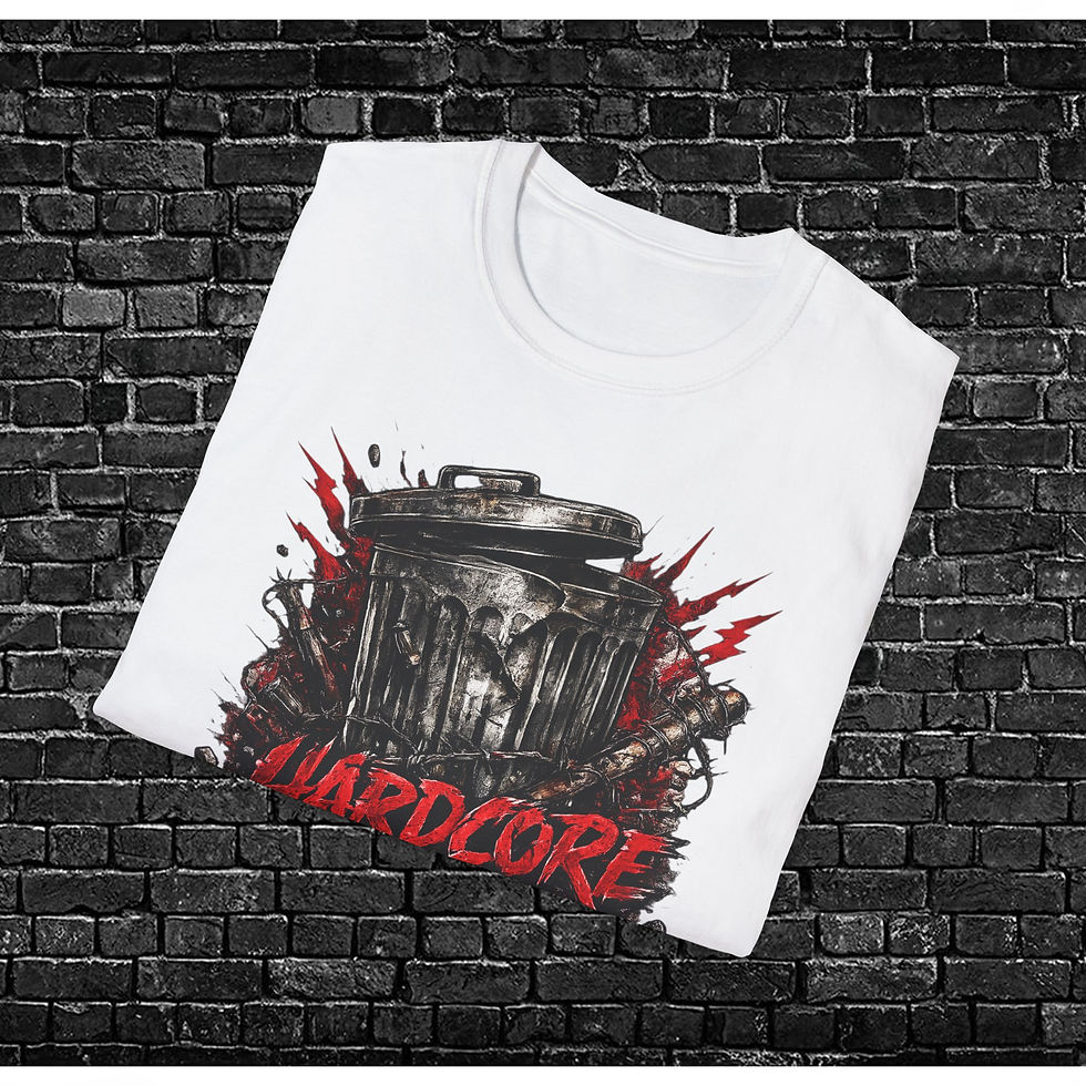 Thumbnail: Hardcore State of Mind wrestling—Trash Can Graphic Tee