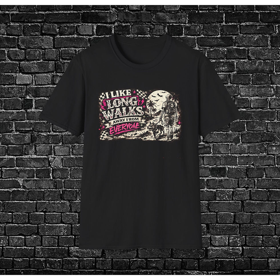 Thumbnail: I Like Long Walks Away From Everyone Graphic Tee (Hiker/Camping Quiet Escape)