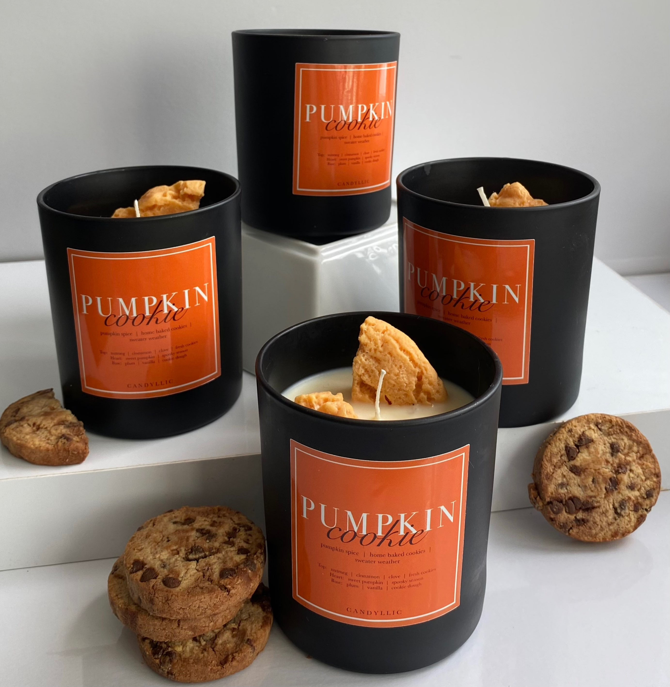 Pumpkin cookie candle jars