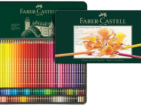 A tin of 120 Polychromos pencils