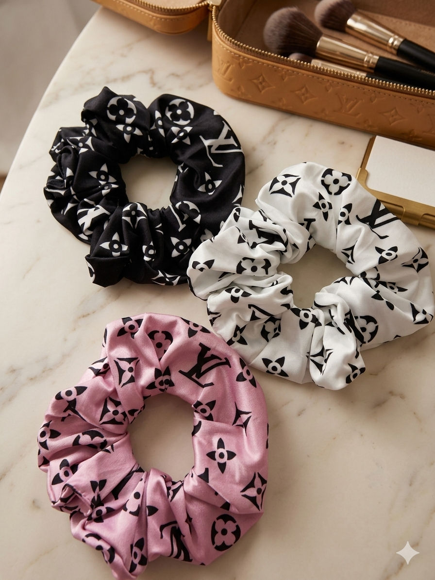 Designer inspired scrunchies
