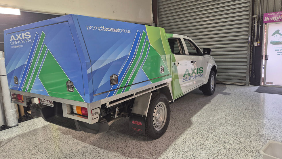 AXIS Surveys Graphteq vehicle branding fleet car wrapping