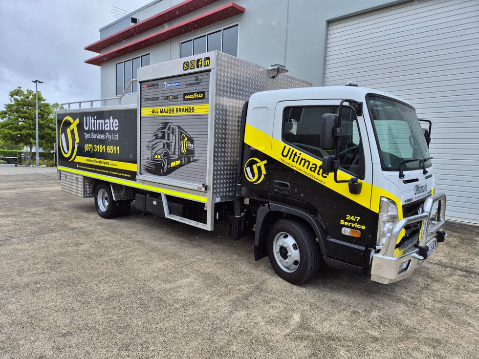 ultimate tyres vehicle branding. Vehicle Wrap. large format printing. Graphteq. 5