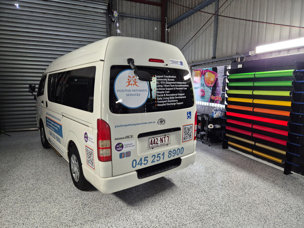 Positive Pathways Services Graphteq vehicle branding fleet car wrapping van wrap