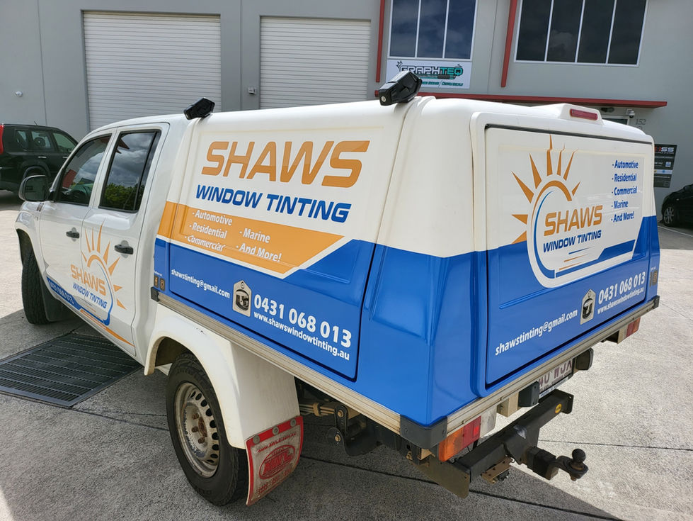 Shaws window tinting Graphteq vehicle branding fleet car wrapping