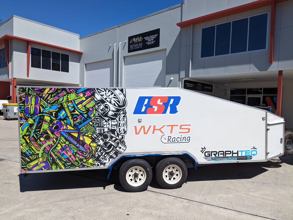 Wade Scott Race trailer Graphteq vehicle branding car wrapping